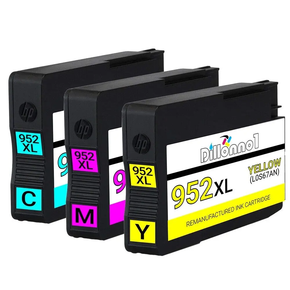 3pk Replacement HP 952XL CMY L0S61AN L0S64AN L0S67AN Ink Cartridges