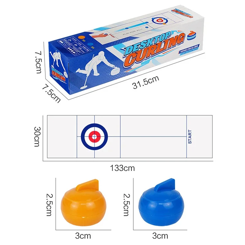 Giochi da tavolo divertenti per la famiglia per bambini e adulti: gioco di curling da tavolo con 8 rulli e dischi per mescolare! - immagine 6