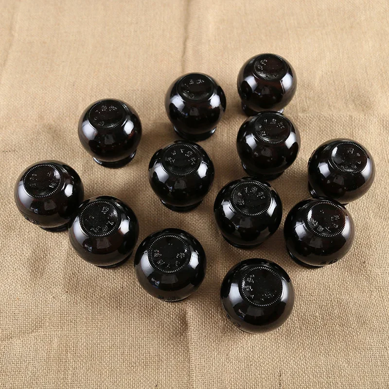 12/6/3pcs Diameter 5.5Cm Chinese Traditional Massage Cup Thick Brown Vacuum Explosion-proof Glass Cupping Weight Loss Fire Jar