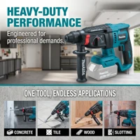 Makita DHR242 26MM Marteau perforateur sans fil, marteau électrique sans balais, batterie au lithium 18V, perceuses sans fil pour outils électriques Makita 18v ﻿ 5