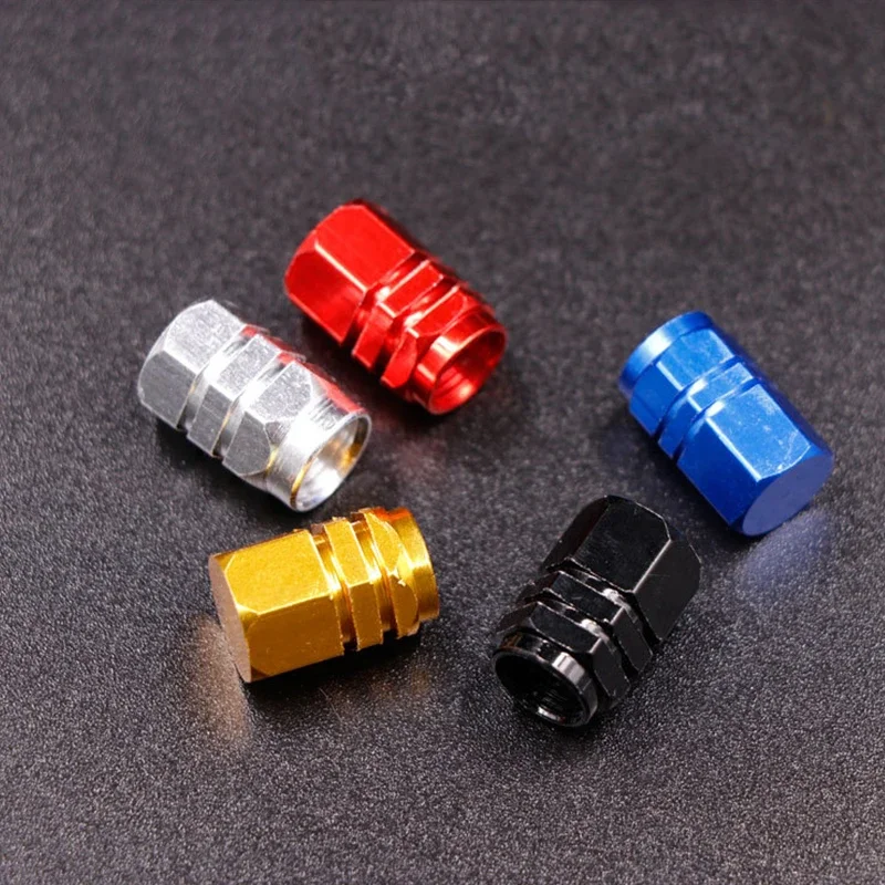 16 X You.S Alluminio Cilindro Tappi Valvola Argento-Rosso con