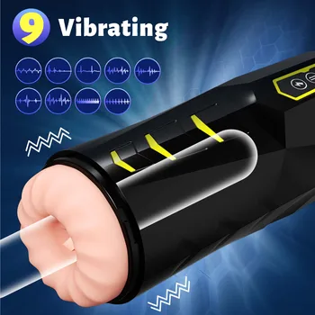 Automatic Male Masturbator Telescopic Vibration Man Masturbation Cup Thrusting Electric Pocket Pussy For Penis Sex Toy For Men