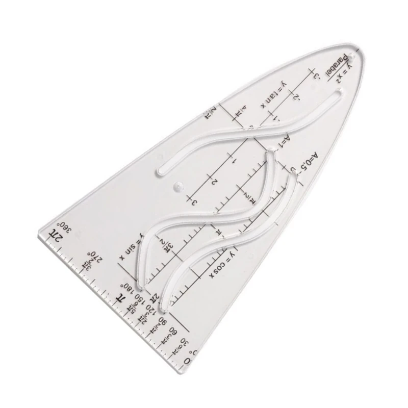Stencil Per Parabole Matematiche - 3 Modelli Curve, Trasparenti, Con