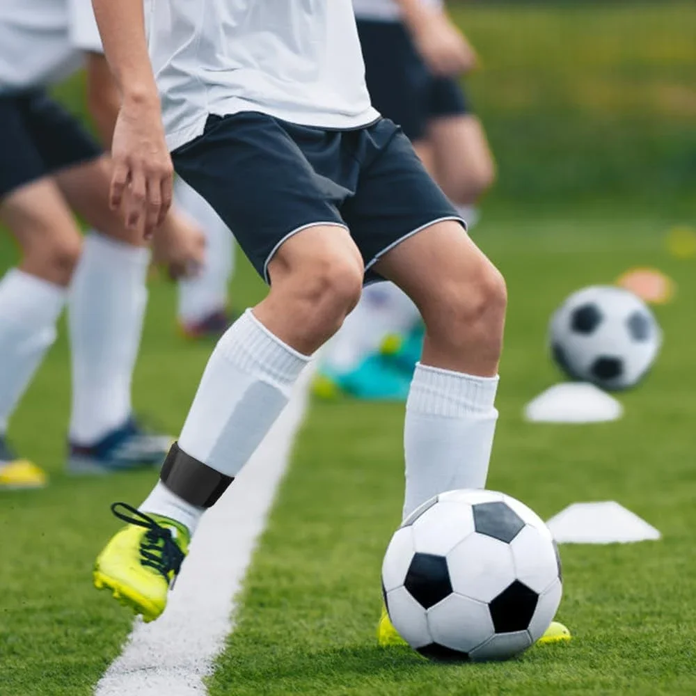 Anti-Slip Soccer Shin Straps Holders Football Socks Shin Fixed Straps 1Pair for Sports Kicking Ball Running Cycling Youth Adults soccer shin guards shin guard pads kickboxing shin guards