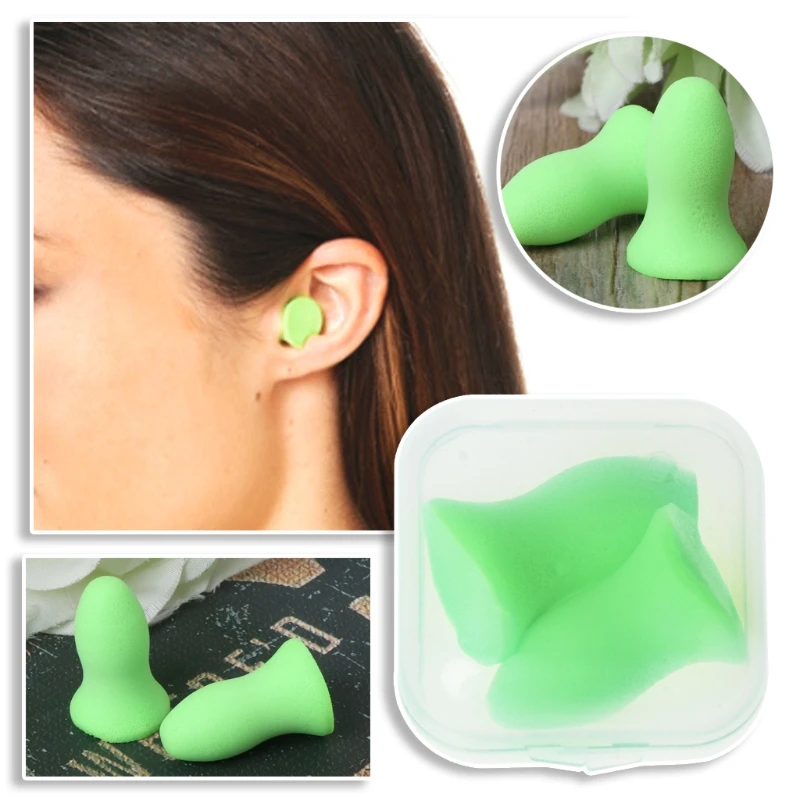 1 Pair Soft Foam Ear Plugs Tapered Travel Sleep Noise Prevention Earplugs Drop Shipping