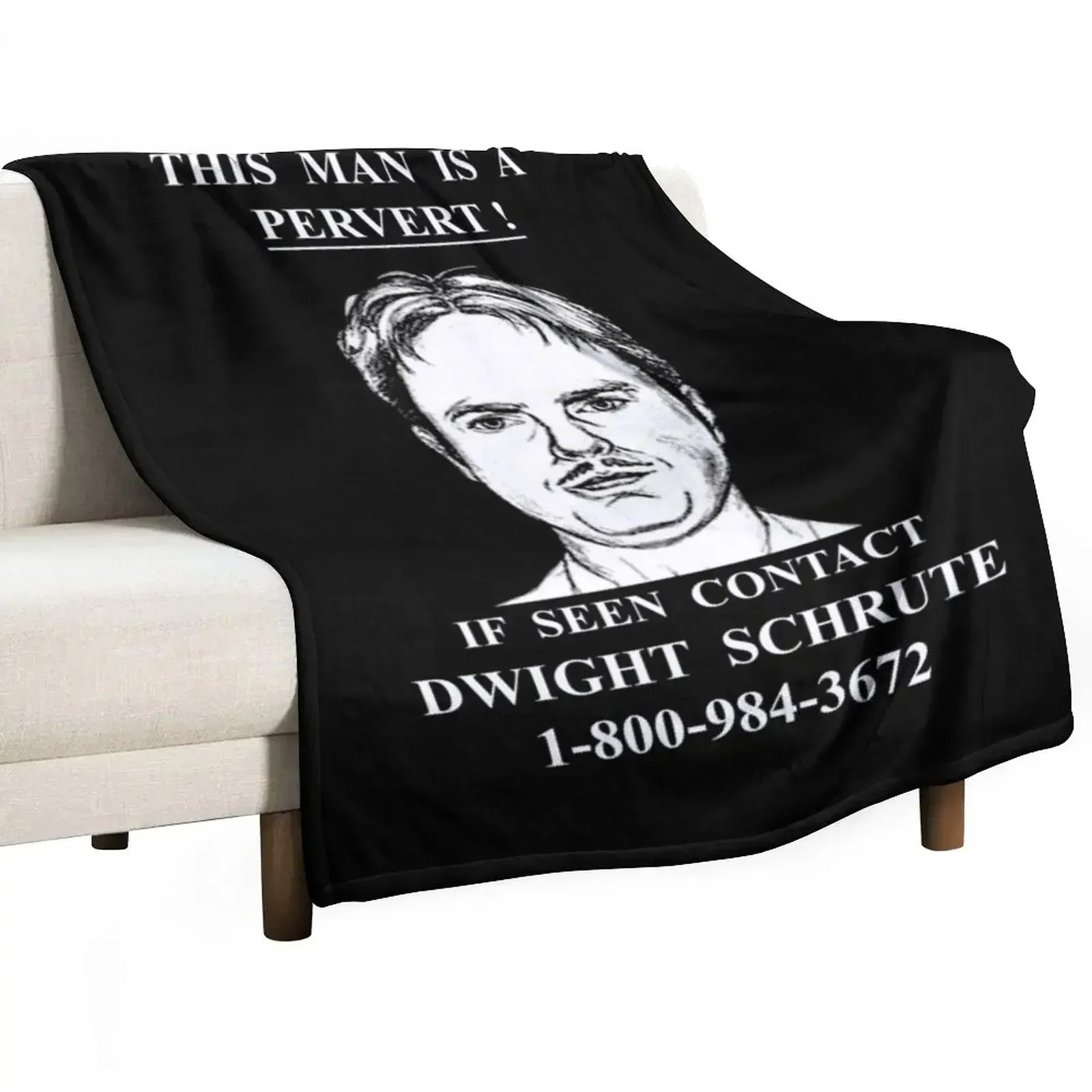 

If Seen Contact Dwight Schrute Throw Blanket Winter beds for winter Plush Blankets