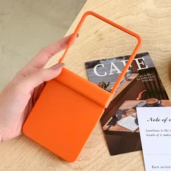 Matte Candy Color Shockproof PC Bumper Case - Ultra Slim Protection - Galaxy Z Flip7 (Orange)