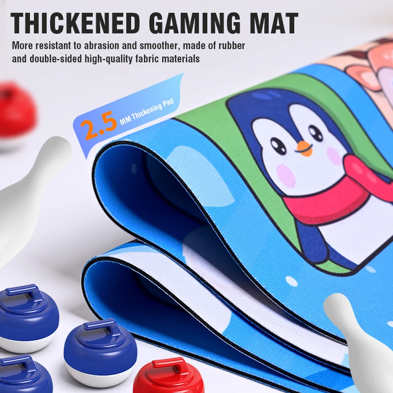 Table Curling Board Games for Family Interactive Tabletop Bowling Curling Game Shuffleboard Developmental Game Educational Toy