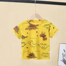  Boy Summer Clothes 2022 T-shirt Baby Short-sleeved Summer Children's Clothes Cotton Top Korean 1-6 Years 