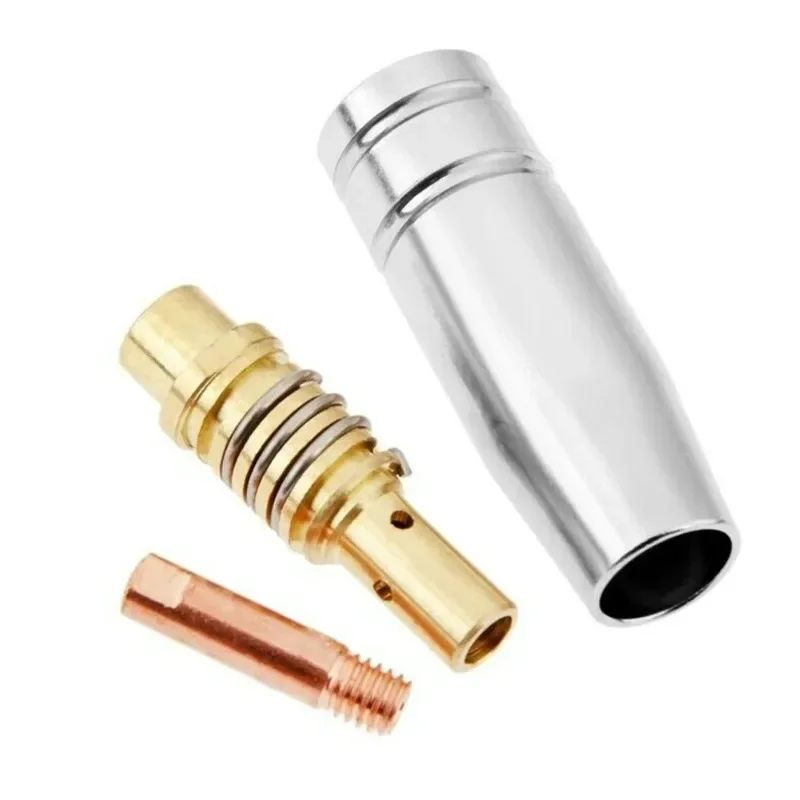 3Pcs 15AK Welder Torch Nozzle Part Kit 0.6/0.8/0.9/1.0/1.2mm Conductive Tip Nozzles Contact Tips For MIG Welder Torch Welding