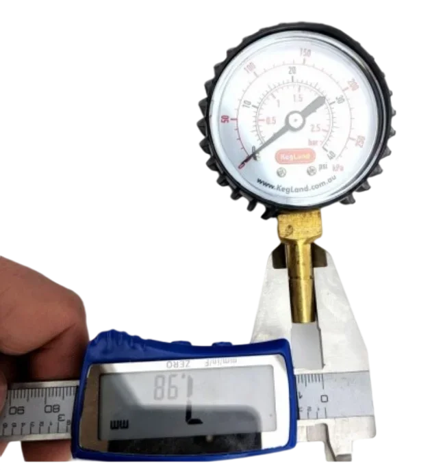 KegLand Homebrew Adjustable Pressure Valve 8mm 5/16 Push-in Gauge 0-15psi and 0-40psi for Beerbrewing