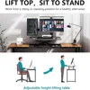 Adjustable Height Standing Desk Whole Piece 71x23 Inch Desktop Home Office Computer Workstation Sit Stand up Desk(71inch) 5