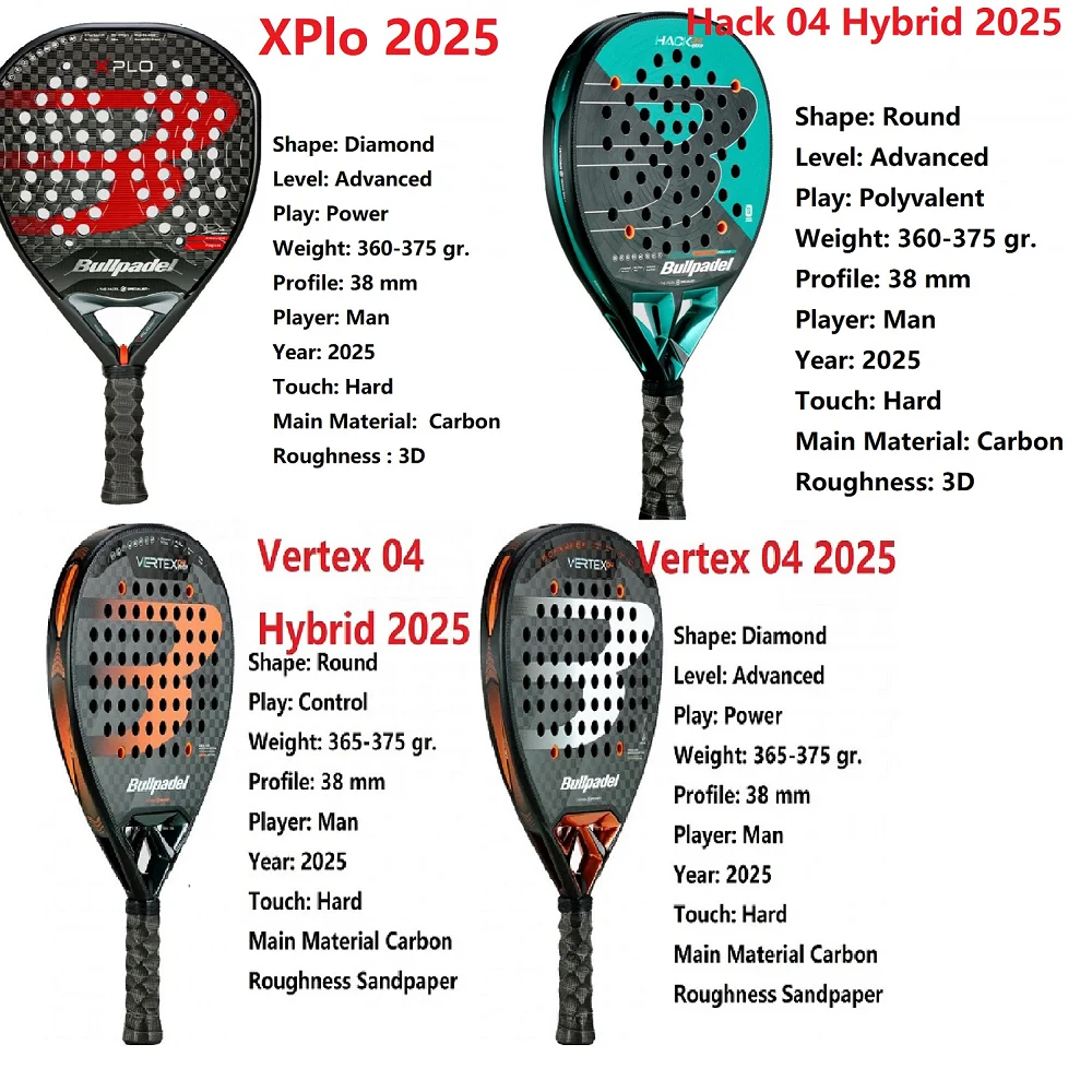 Padel Racket Carbon Fiber Surface EVA Memory Flex Foam Core