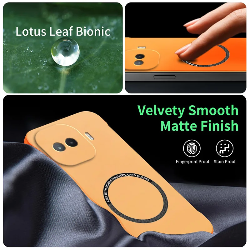 Sleek Magnetic Wireless Charging Case - Slim Frameless PC Shell Bumper Cover