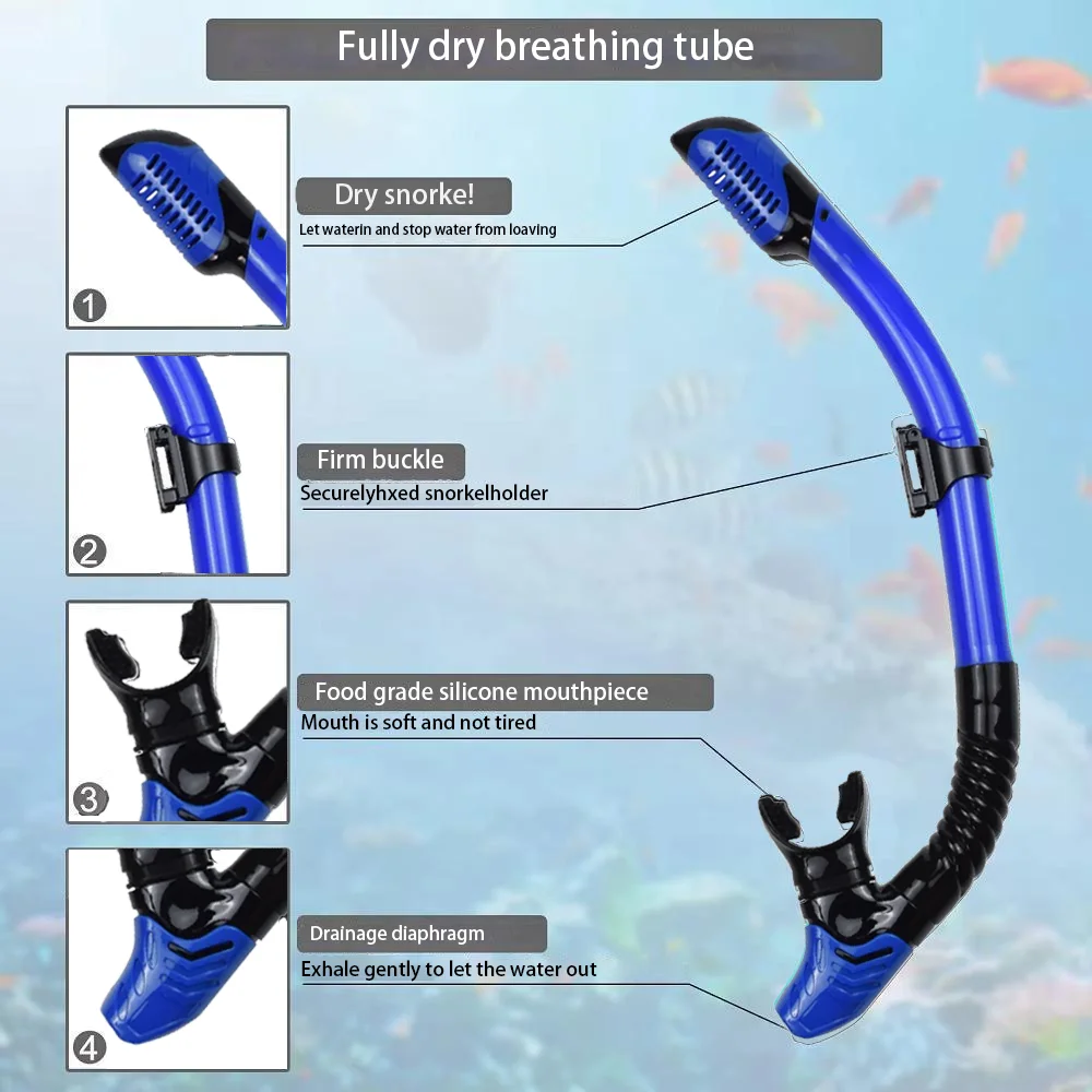 Mask Fin Snorkel Set Snorkel Gear for Adult 3