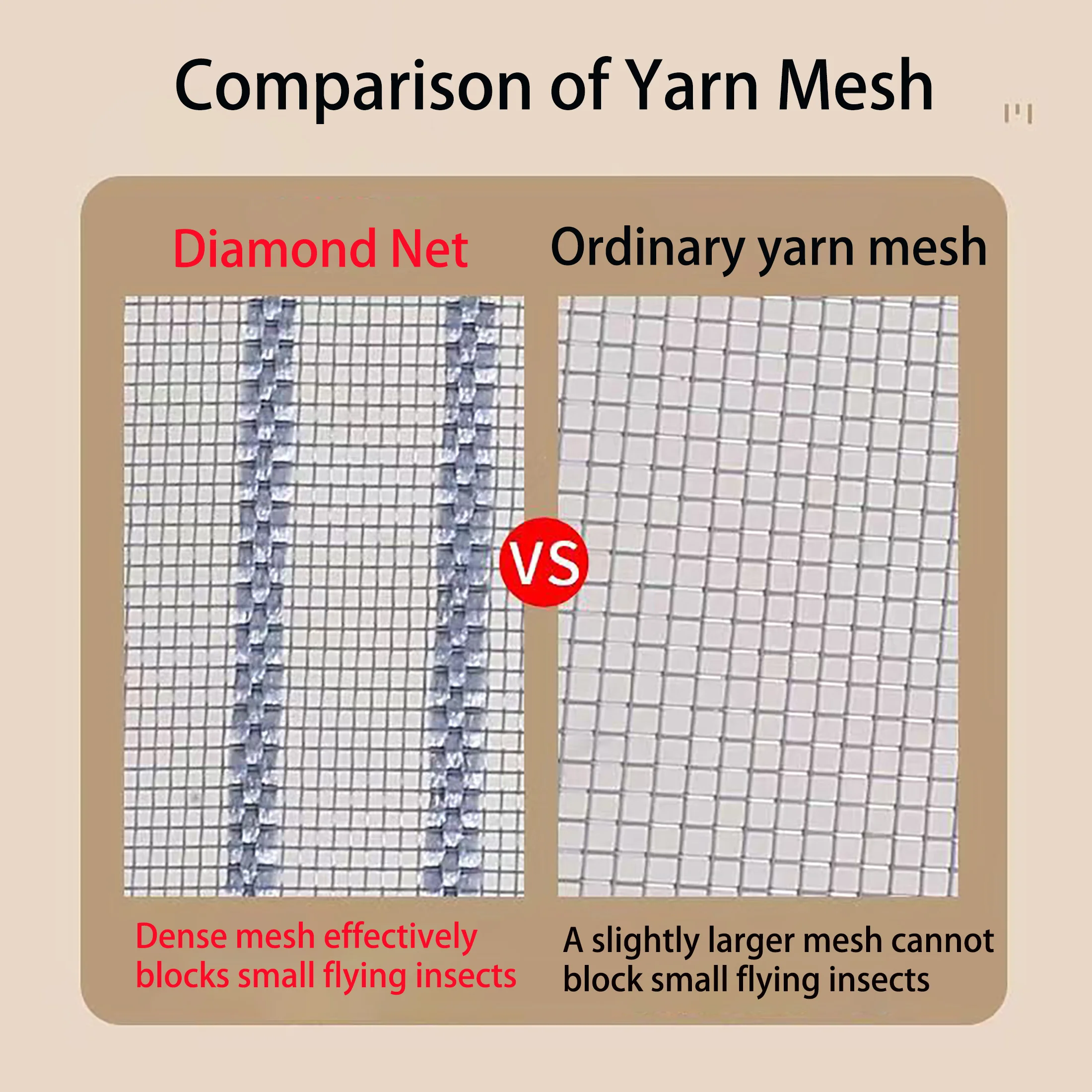 Description Picture 6 of itemNewly upgraded diamond net, mosquito net, mosquito proof screen, window and window dedicated to customization of multiple sizes
