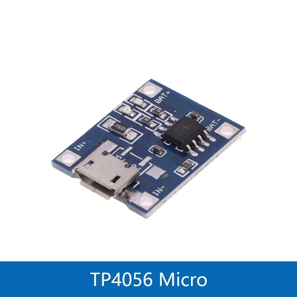 Universal Dual-Current Lithium Battery Charger Module with Micro USB and Type-C Input