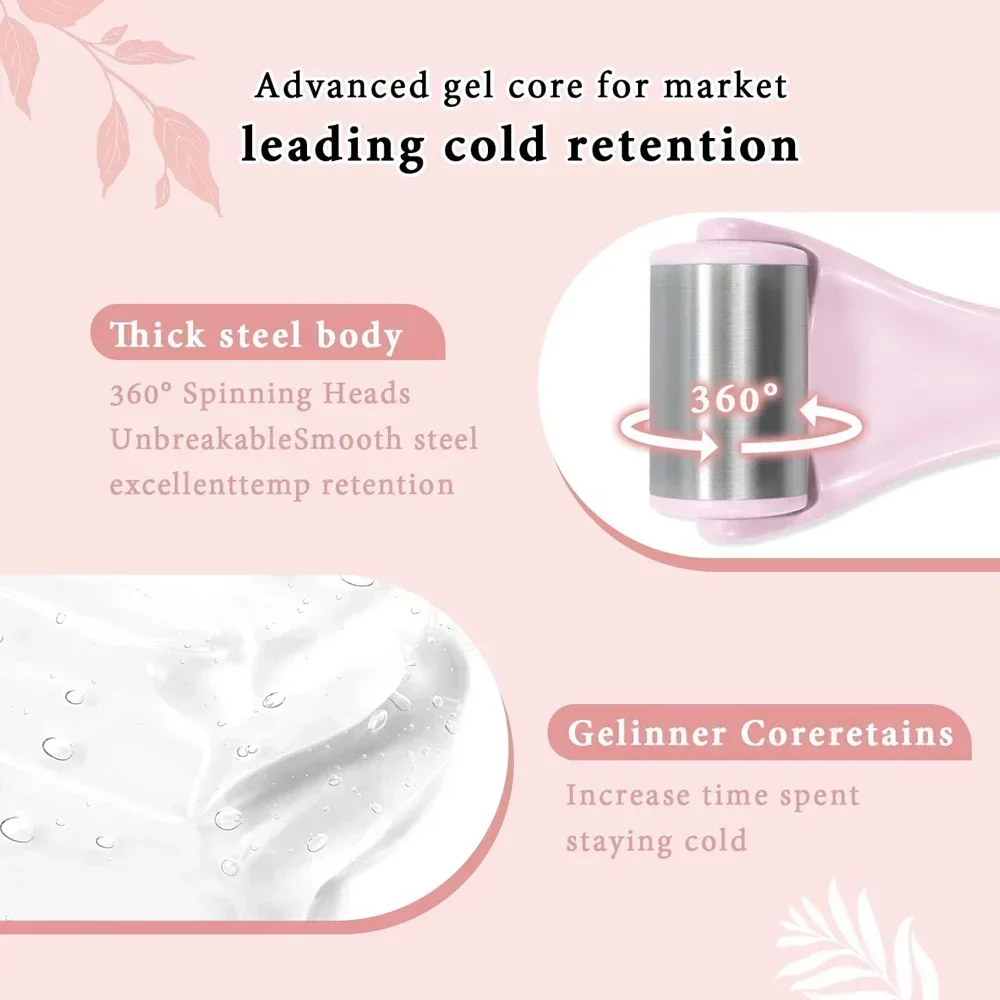 Skin Care Face Roller Cool Ice Roller Massager Household Skin Tighten Device Firming Skin Relieving Fatigue Anti Aging Massager