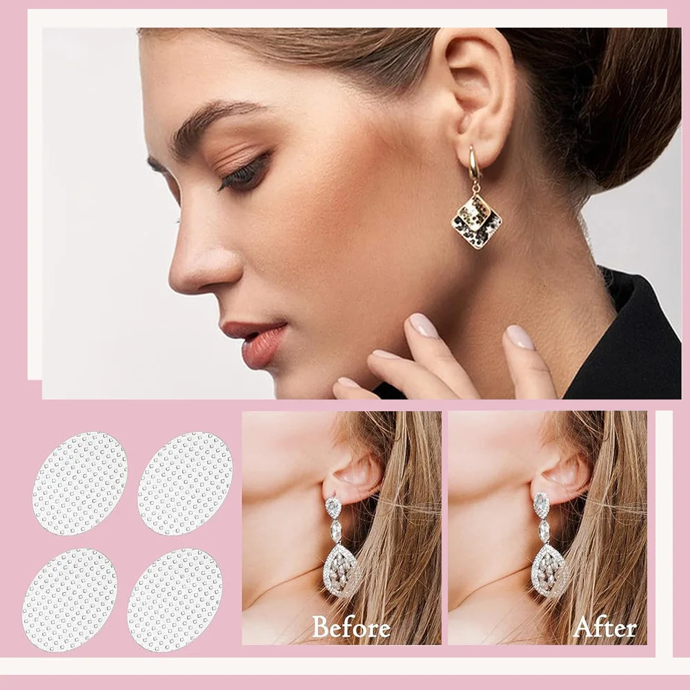 Ear Care Patches 120pcs Ear Care Invisible Ear Lift Sticker Earrings Stabilizers Earlobes Protective Patches Earrings Support Patches