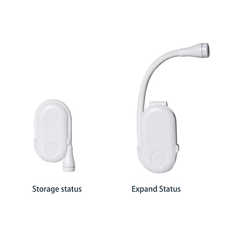 Mini LED Book Light 3 Brightness Adjustable USB Rechargeable Clip-On Study Reading Lamp For Travel Bedroom Dormitory Reading_voghion.com