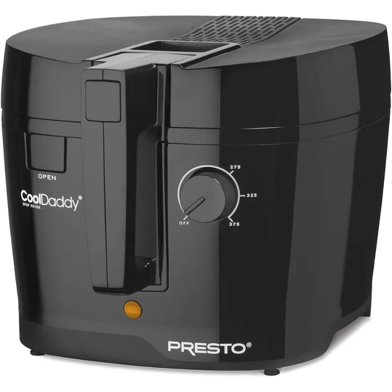 05442 CoolDaddy Cool-touch Deep Fryer - Black 3 0 qt digital air fryer touch screen temperature control fully programmable silicone cupcake molds included black