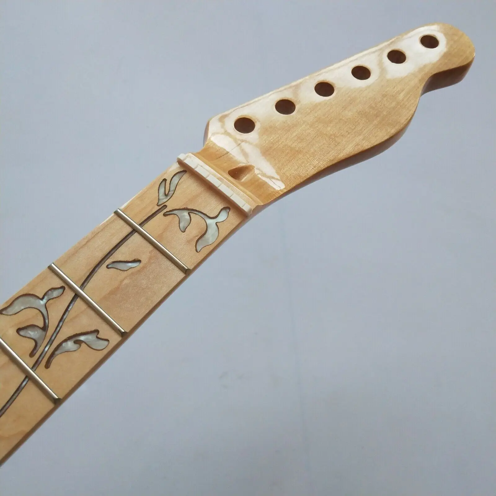 

Maple Electric Guitar Neck 22 fret 25.5inch Vine Inlay Maple Fretboard parts Last item available