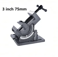 1 Piece 3-Inch 75mm Clamp Tilting Guide Rod Angle Flat-Nose Pliers 0-90 Degree Inclined Drilling Machine Vise 1
