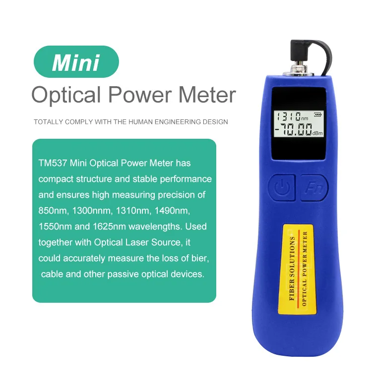 

Tl537c Mini Optical Power Meter Tester Optical Fiber Tester Work Rate Meter Handheld Optical Power Meter Measuring Instruments