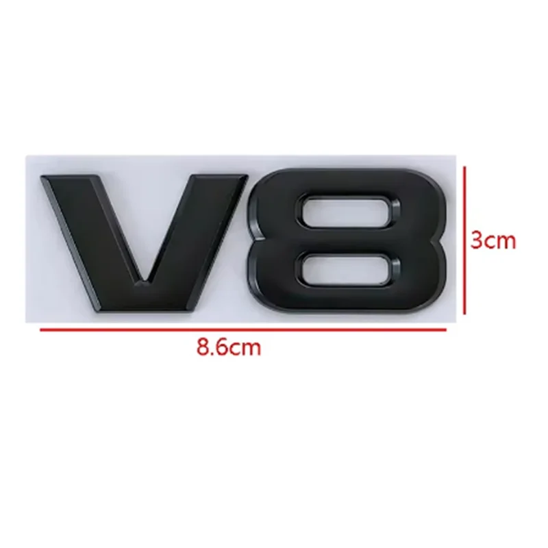 범용 자동차 펜더 엠블럼 배지 트렁크 데칼 스티커, 도요타 랜드 크루저 폭스바겐 아우디 벤츠 지프 액세서리, 3D 금속 V6 V8 로고