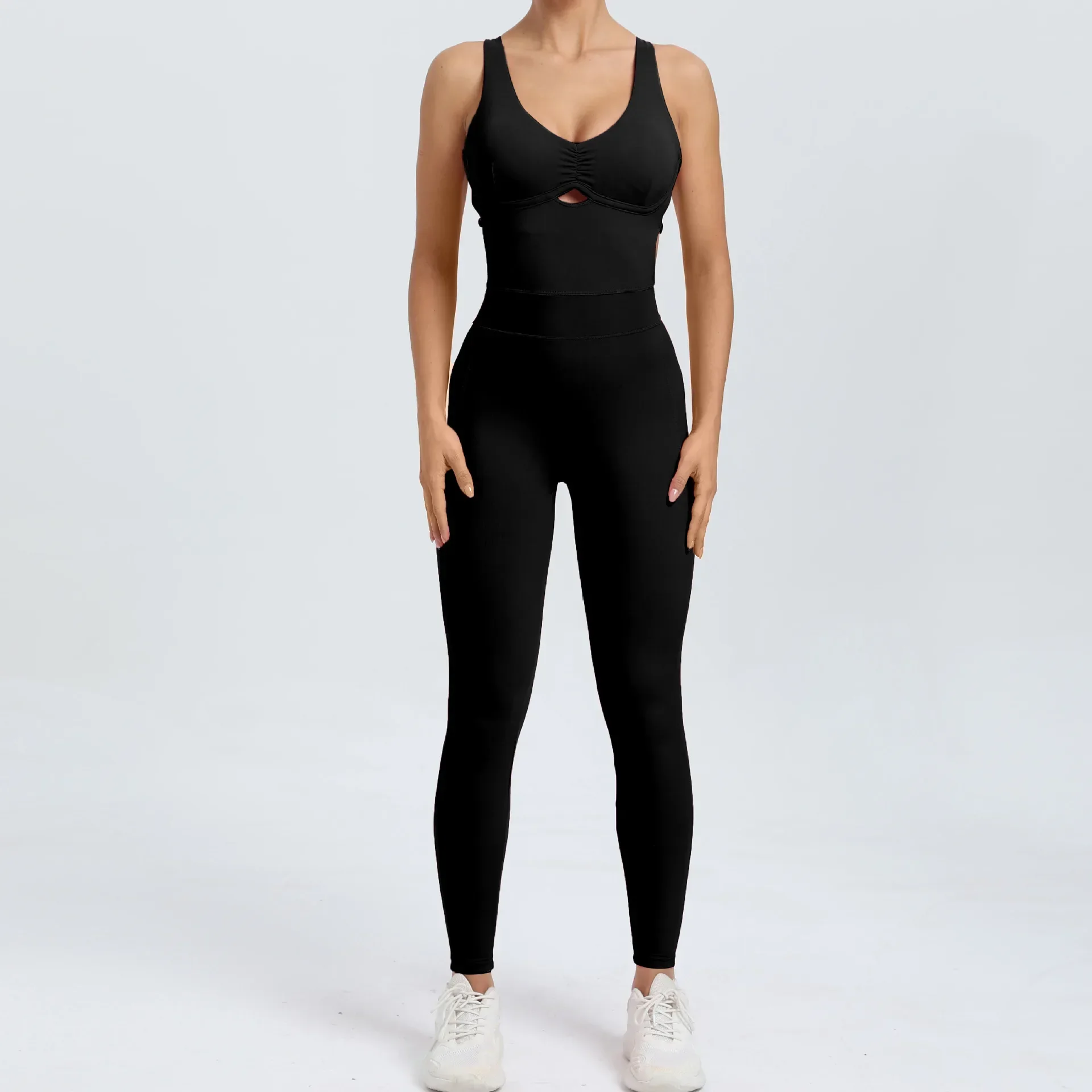 Fitness jumpsuit sportswear set women fitness overalls push up gym set yoga clothes wear