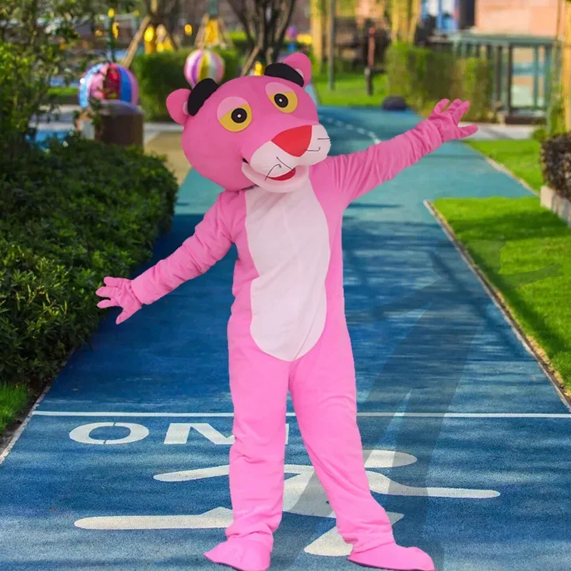 Cosplay Pantera leopardo disfraz de mascota de dibujos animados