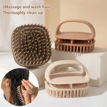 Spazzola per shampoo Massaggio da bagno Pettine per cuoio capelluto Pulisci il cuoio capelluto Spazzola da bagno per forfora domestica Strumento per parrucchiere