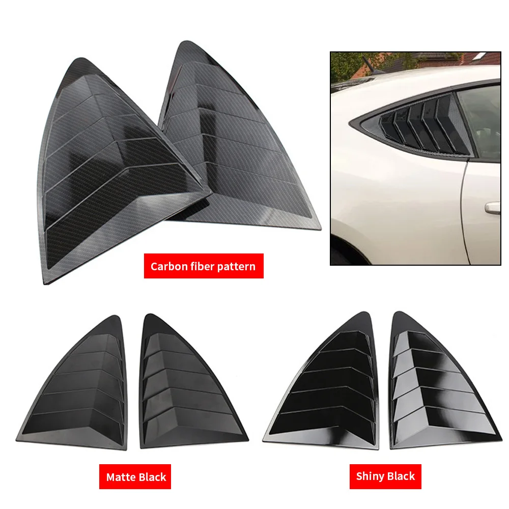 2PCS ABS Rear Side Window Louvers Air Vent Scoop Shades Cover Blinds Fit for 2012-Subaru BRZ Toyota GR86 Rear Window Panel car rear window cover car side window louver