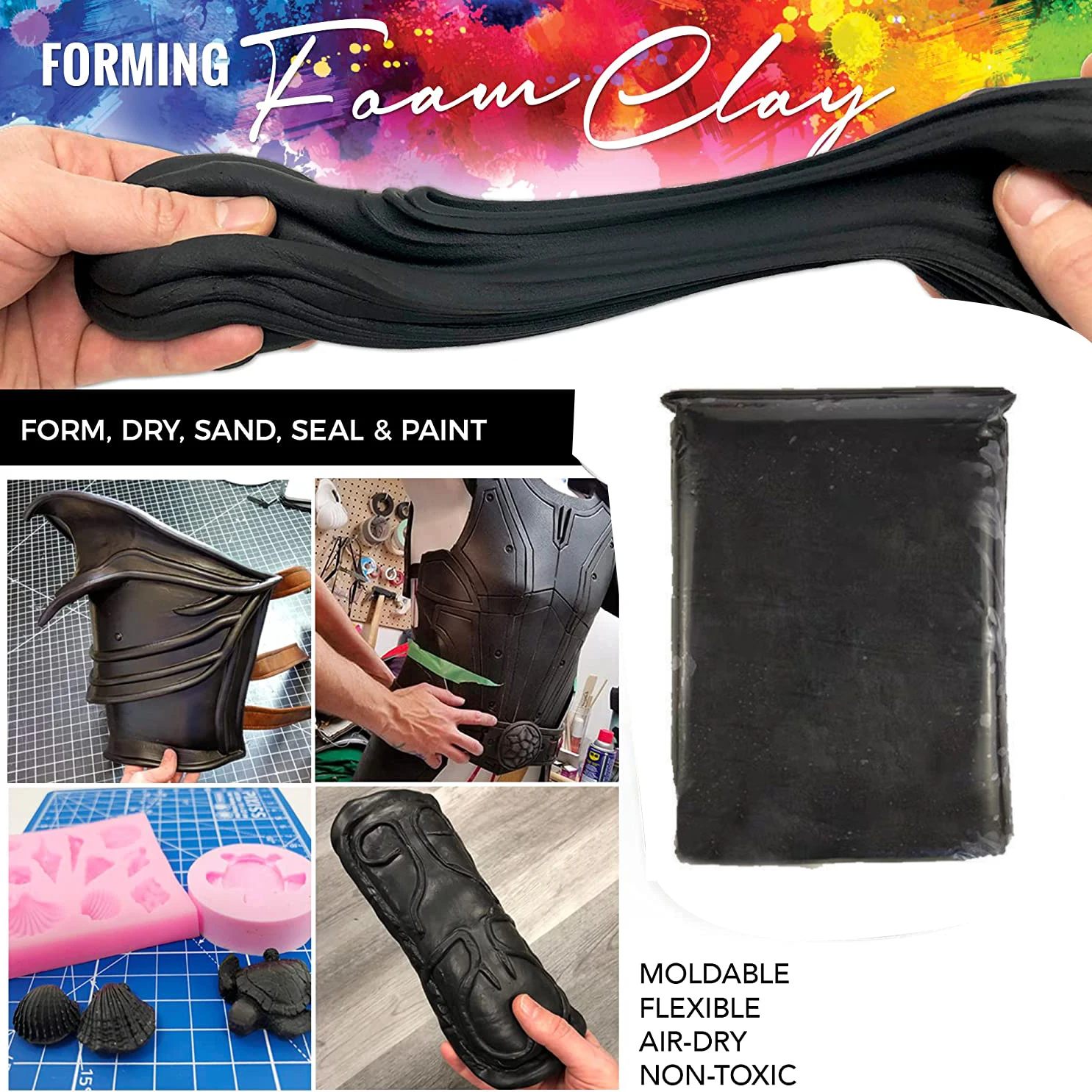 Moldable Cosplay Foam Clay High Density Air Dries Soft Modeling Clay for Cosplay Props DIY Sculpture Emboss Modeling air dried clay set air dry clay