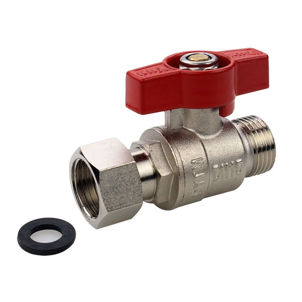 Connection Ball Valve Copper Ball Core Cold And Hot Water 1/2 Through Water Heater Switch Inner And Outer Valve