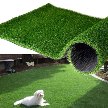 Artificial Grass Turf RugFake Grass Faux Thick Outdoor Rug Synthetic Mat Astroturf for Dogs Garden Lawn Landscape Balcony 1