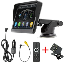 Universal 7-Inch Wireless Car Radio Video Player with Apple CarPlay and Android Touch Screen Compatibility (B600W With Camera)