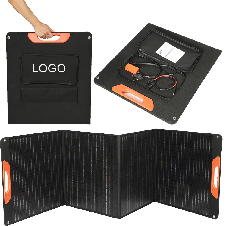 

Factory New Launch 4 Folding 18V 80W 100W 120W 200W Monocrystalline Silicon Cells Portable Solar Panels for home