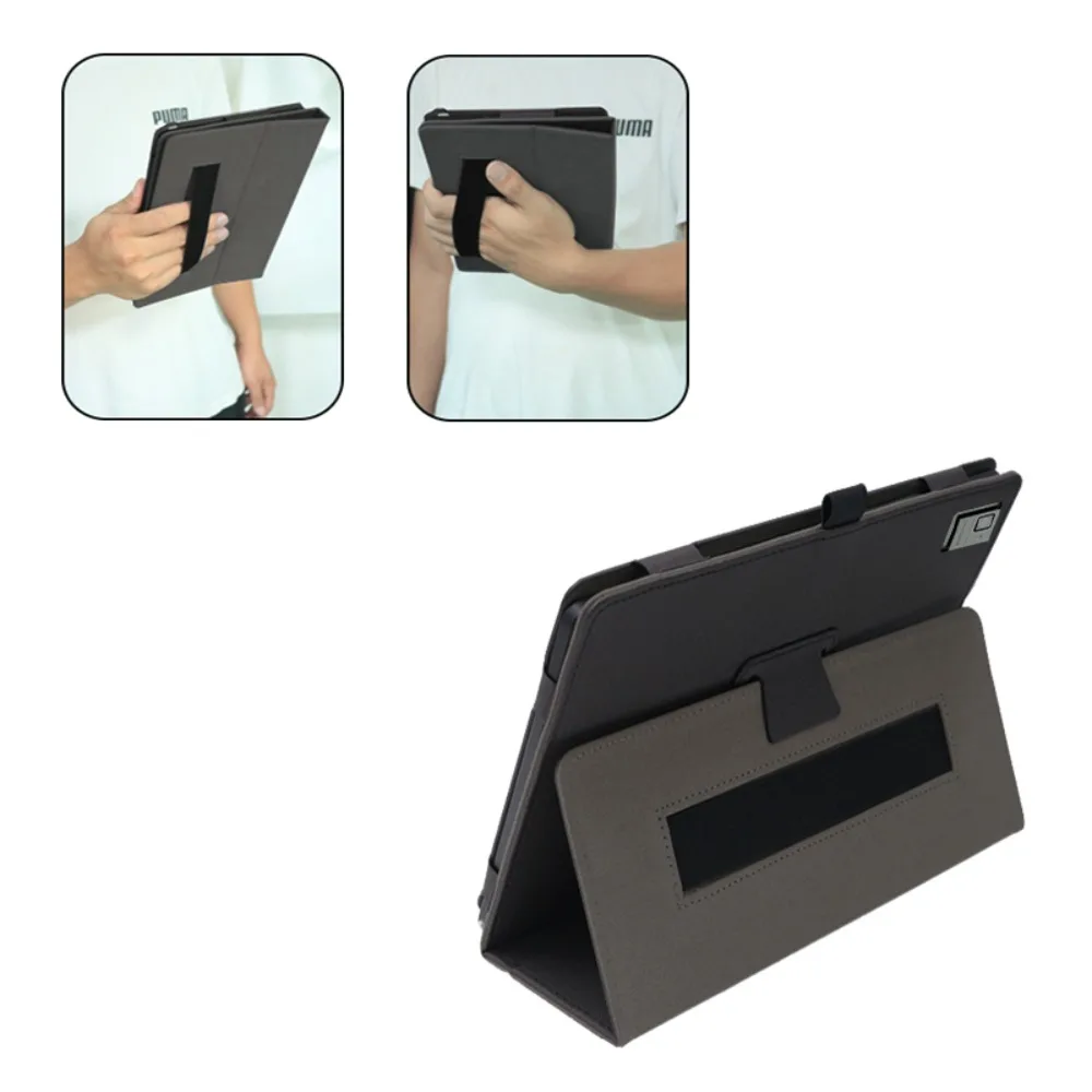Premium PU Leather Two-Fold Stand Tablet Case Cover with Hand Strap and Magnetic Closure