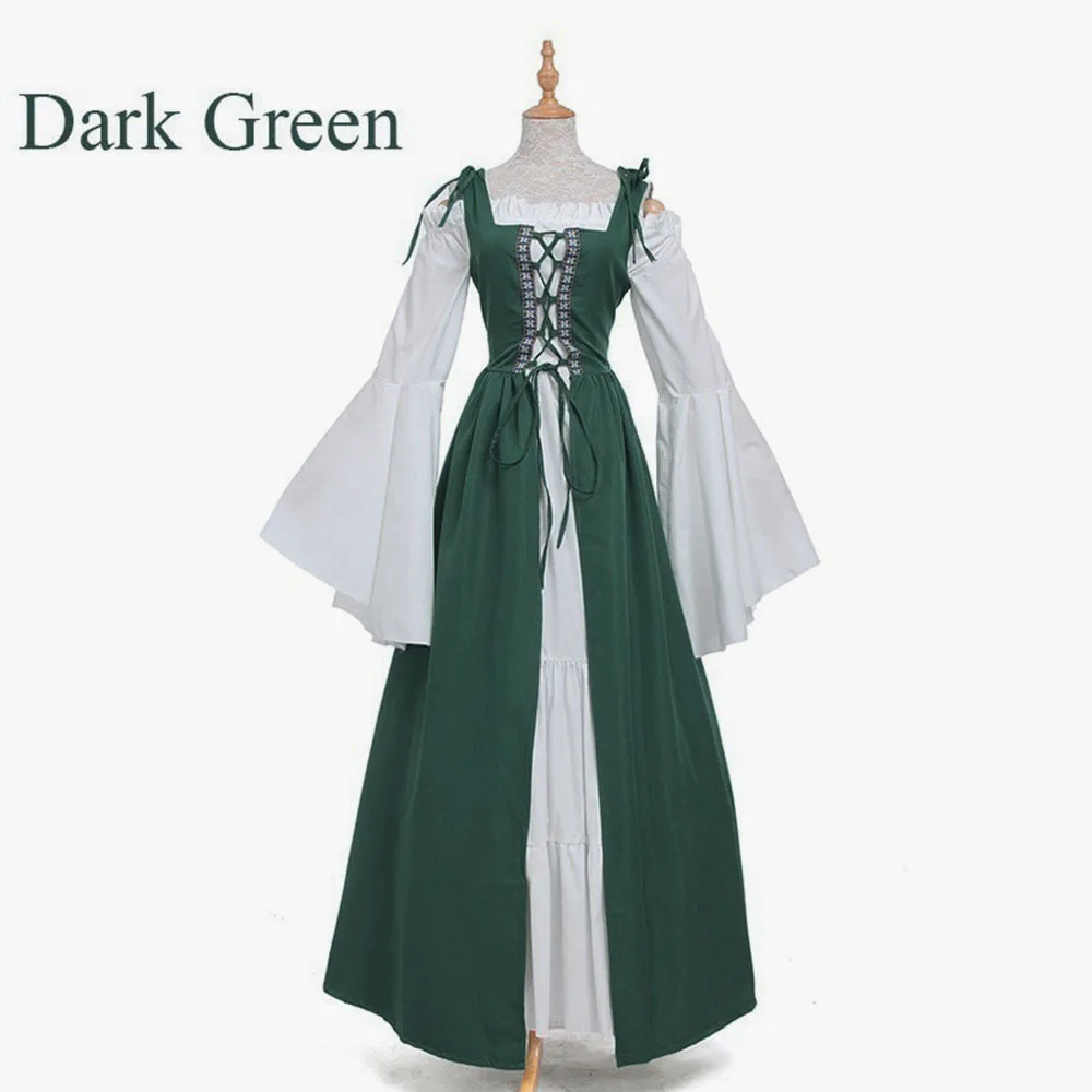 thumbnail image 1 of Vestido punk medieval, disfraz de Halloween para mujer, disfraz de princesa para fiesta de carnaval, vestido victoriano femenino, 1 of 5
