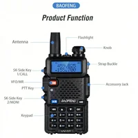 1PC/2PCS Baofeng UV-5R USB Long Range Ham Amateur With FM Radio Long Range Portable Two Way Radio Baofeng CB Radio Walkie Tal 2