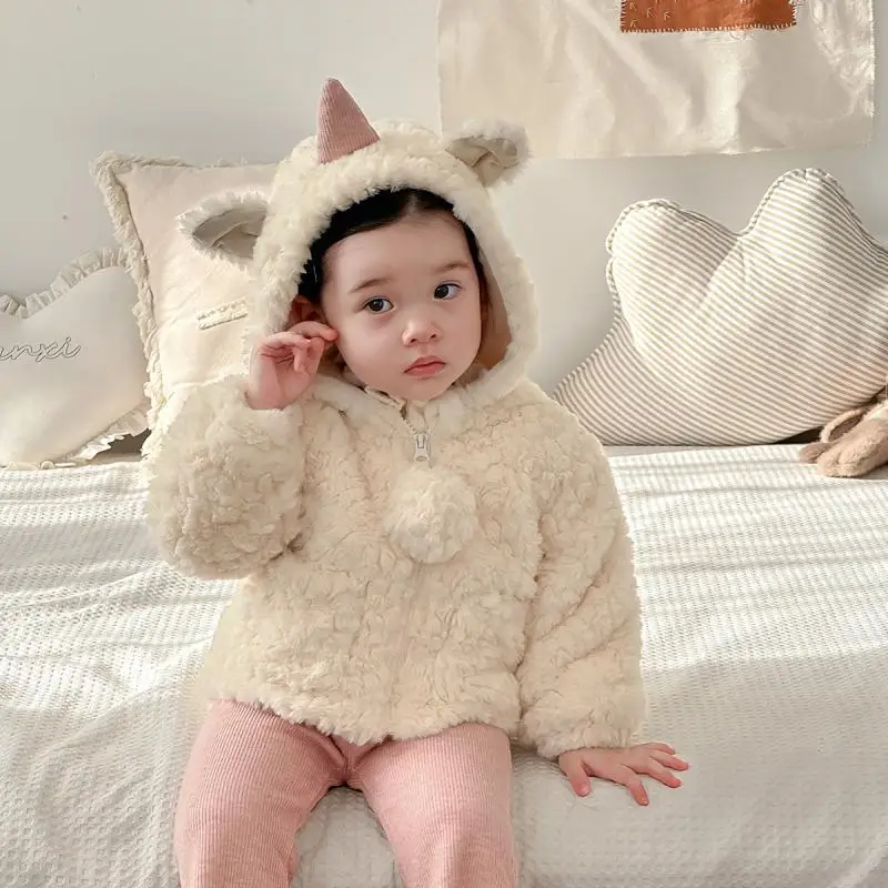 Baby Girl Winter Clothes Kids Girls Hooded Zip Coat Cute Solid Color Top Children Casual Pants Sisters Matching Clothing