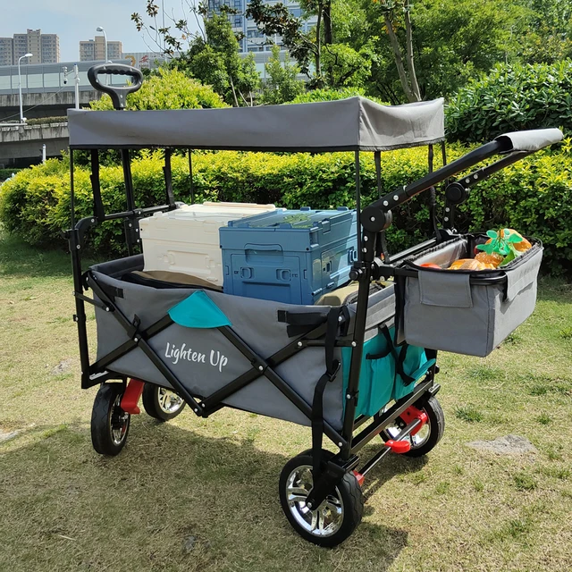 150 Kg Ellenállt Összecsukható Pótkocsi Hordozható Bevásárló Kocsi Kemping Piknik Acél Karaván Konzol Többfunkciós Tároló - Image 2