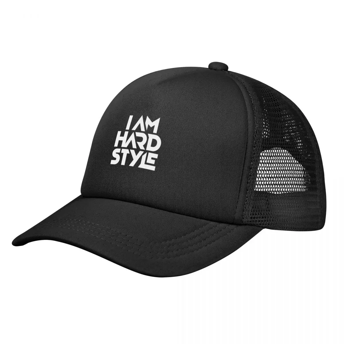 

Бейсболка унисекс White I Am Hardstyle, сетчатая дышащая бейсболка