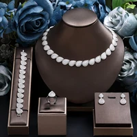 2024 Best Selling 4-Piece Bridal Wedding Jewelry Set Dubai Nigeria Jewelry Set Women's Wedding Party Accessories Design 2