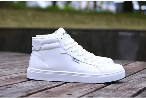 Description Picture 6 of itemSkateboard Shoes Men high top Sneakers Men Jogging Sport Flat Shoes Male Leather Tourism Waterproof Casual Running Board Shoes