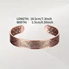 Pure Copper Cuff Bracelet Bangle Tree of Life Carving Design Magnetic Bracelets For Men With 3500 Gauss Magnets Adjustable Size 3