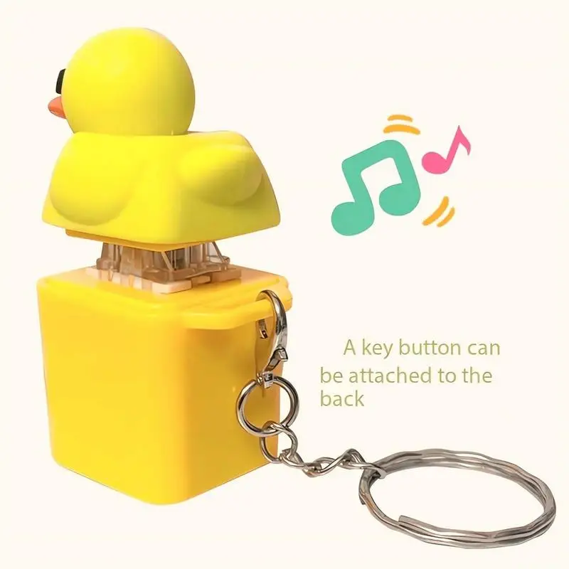 1PC Quacky Duck Keyboard Fidget Toys Keychain Keyboard Toys Finger Button Clicker Sensory Toys Stress Relief Gifts