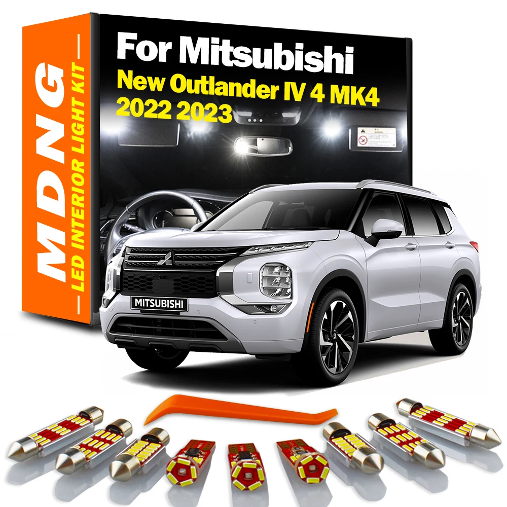 MDNG 11Pcs Canbus For All New Mitsubishi Outlander IV 4 MK4 2022 2023 LED  Interior Map Dome Light Kit Car Led Bulbs Accessories - AliExpress