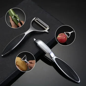 Pelapatate e zeste in acciaio inossidabile Pelapatate multifunzionale per frutta e verdura, grattugia per patate, carote, gadget da cucina per la casa 1